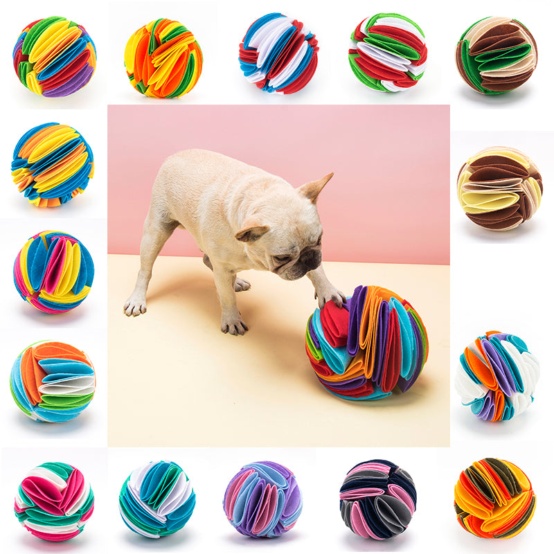 Foldable Dog Snuffle Ball – Interactive Feeding & IQ Training Toy