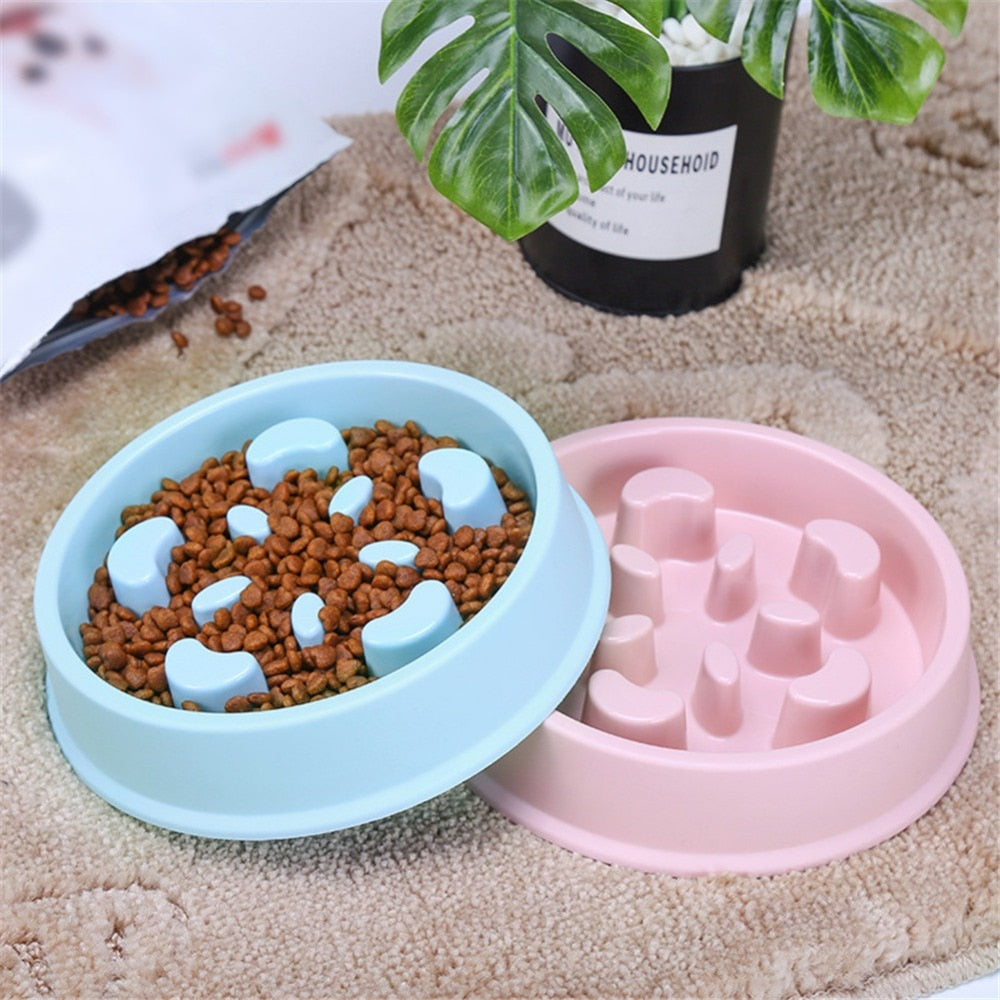 Anti-Choking Slow Feeding Puzzle Bowl