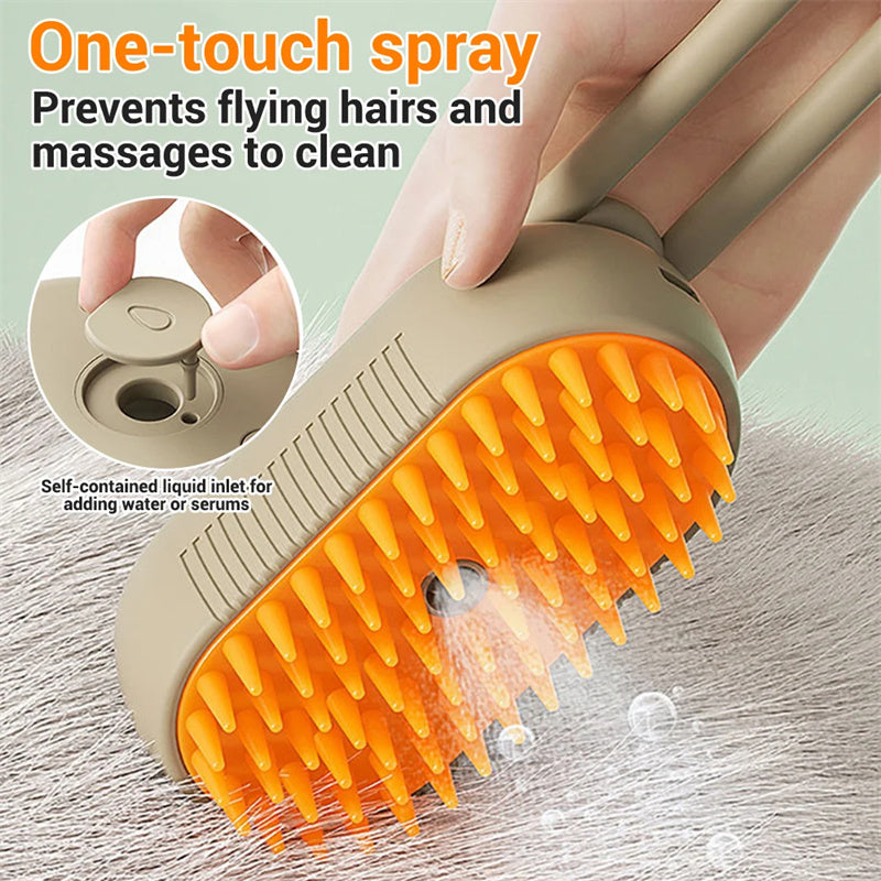 3-in-1 Electric Steam Grooming Brush