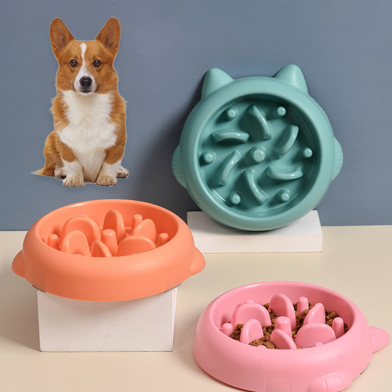 Pet Slow Feeder Bowl – Anti-Choking & Anti-Gulping Design
