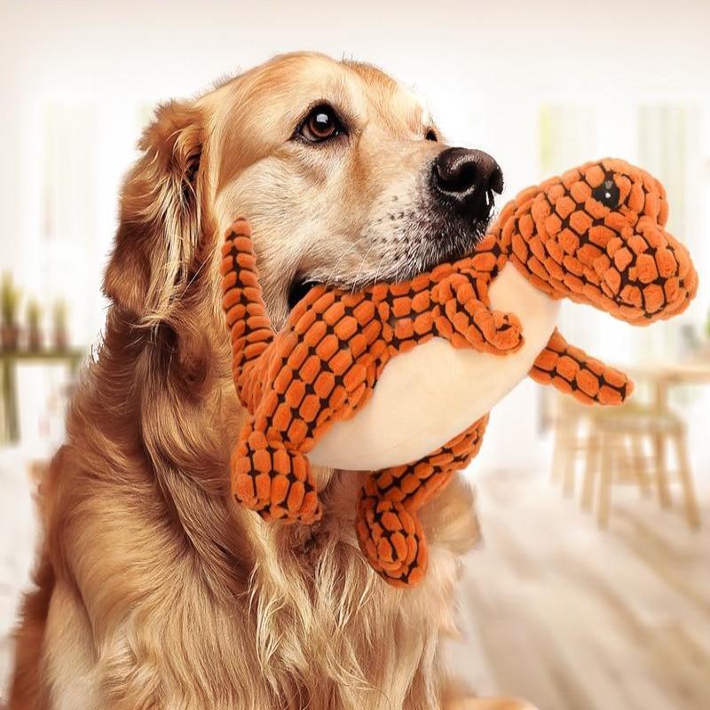 Dinosaur Plush Chew Toy for Pets