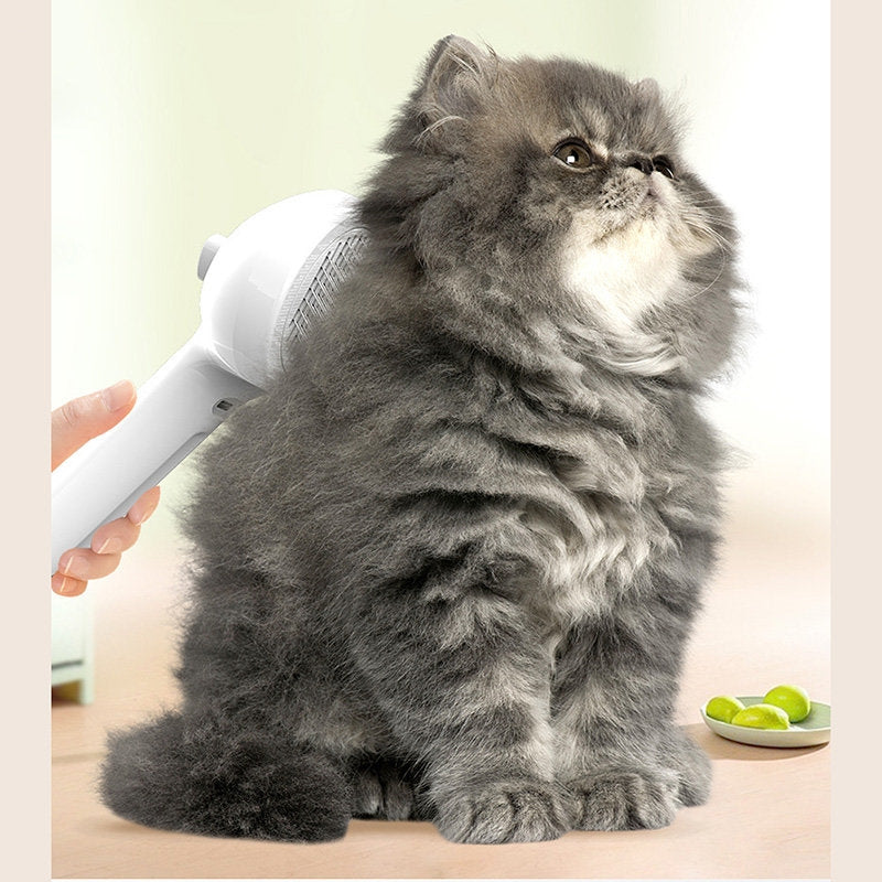 Self-Cleaning Mist-Enhanced Pet Grooming Comb