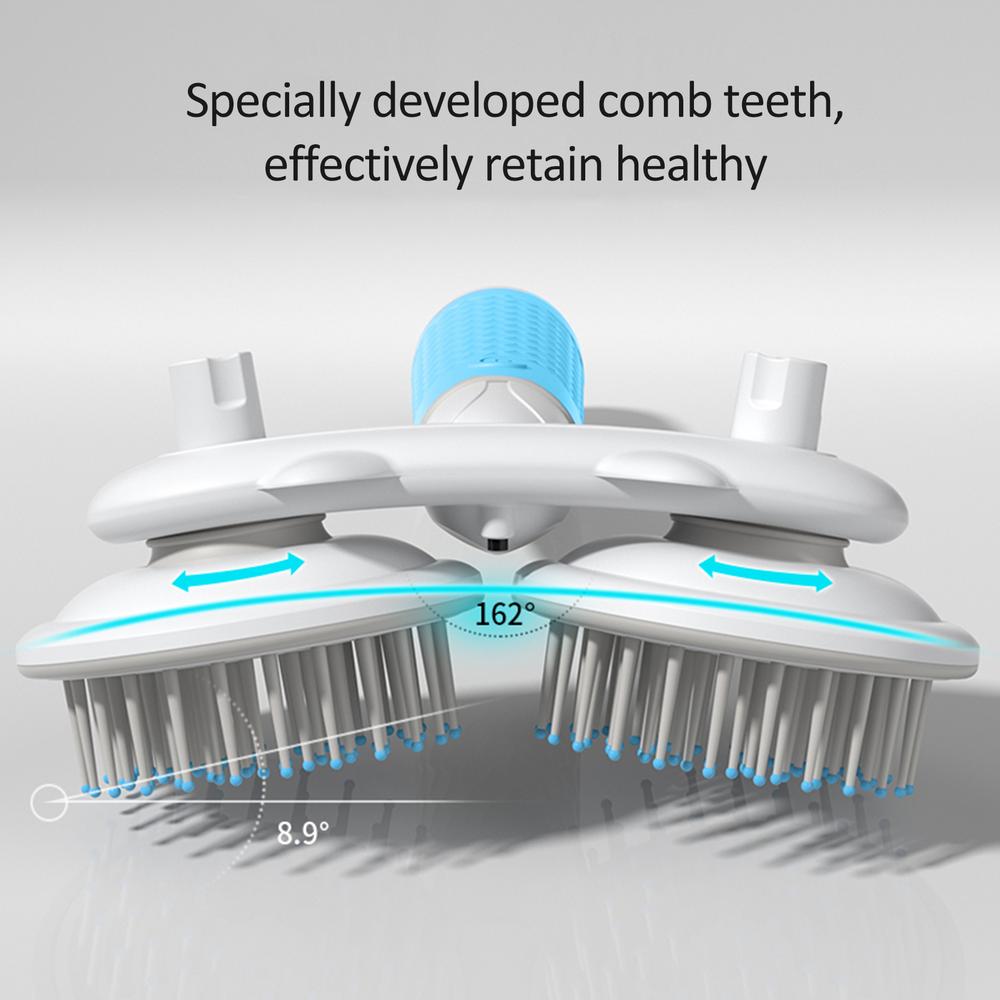 Double-Head Negative Ion Self-Cleaning Pet Brush