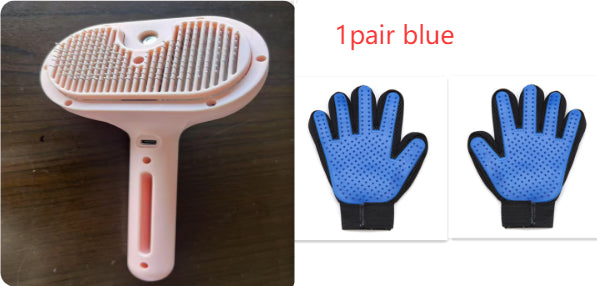 Self-Cleaning Mist-Enhanced Pet Grooming Comb