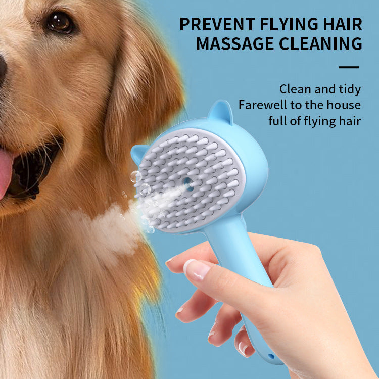 Rechargeable Steam Grooming & Self-Cleaning Pet Brush