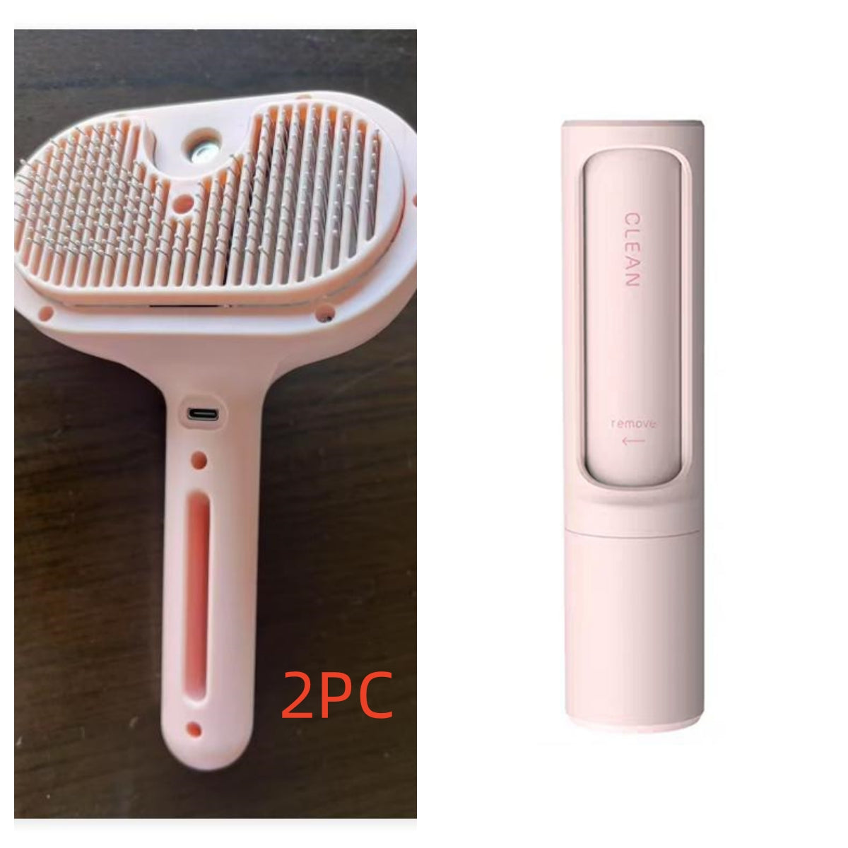 Self-Cleaning Mist-Enhanced Pet Grooming Comb