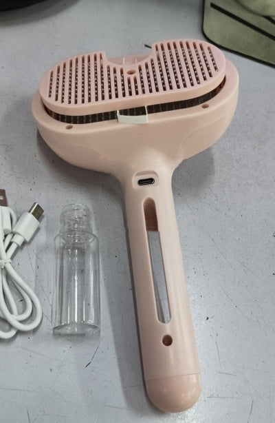 Self-Cleaning Mist-Enhanced Pet Grooming Comb