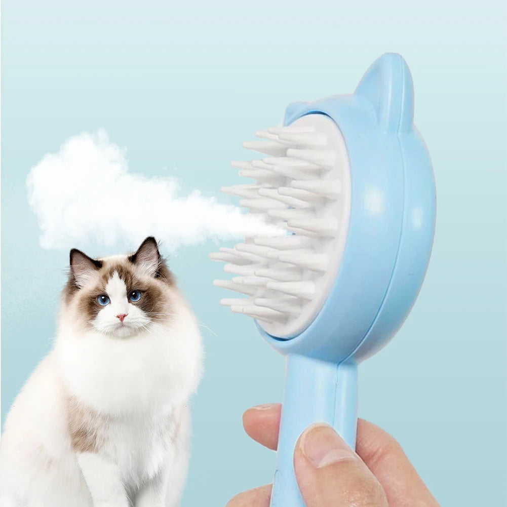 Rechargeable Steam Grooming & Self-Cleaning Pet Brush