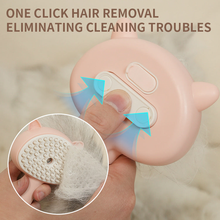 Rechargeable Steam Grooming & Self-Cleaning Pet Brush