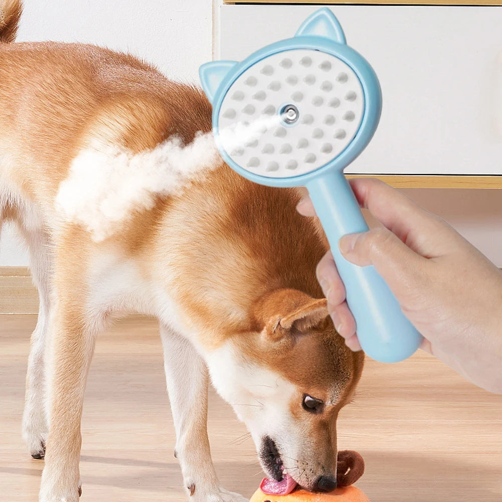 Rechargeable Steam Grooming & Self-Cleaning Pet Brush