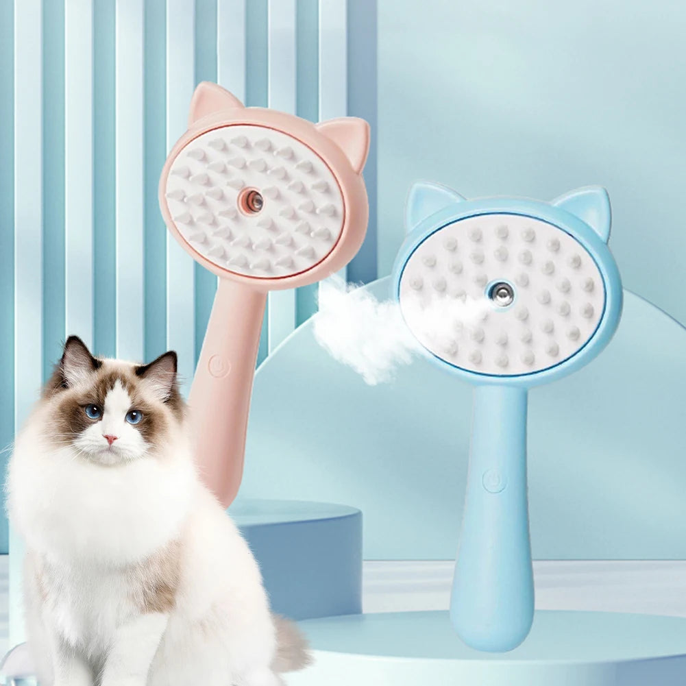 Rechargeable Steam Grooming & Self-Cleaning Pet Brush