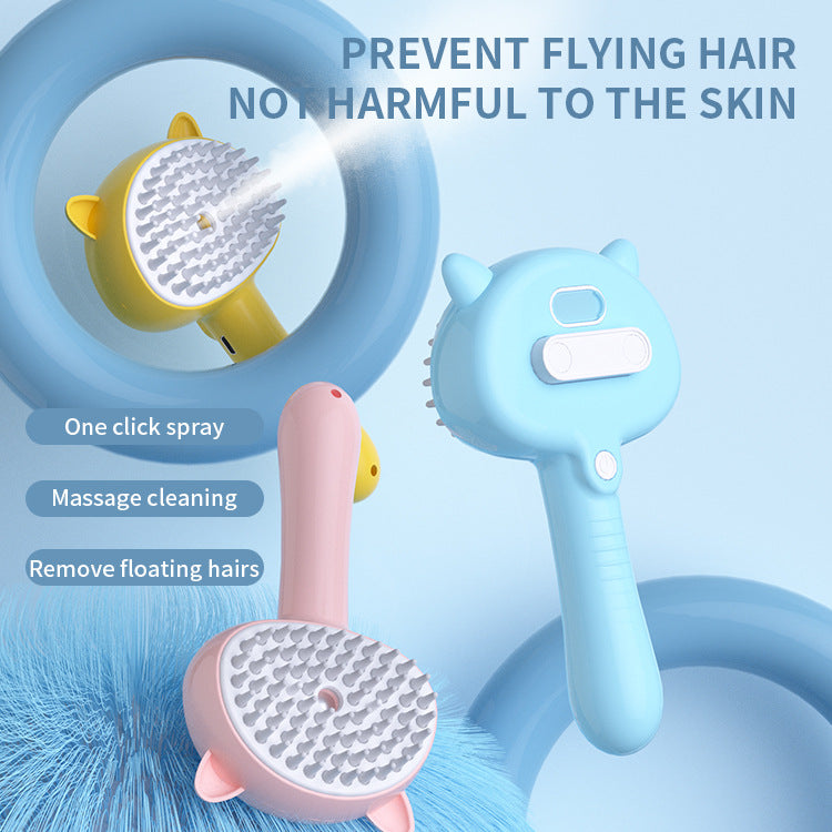 Rechargeable Steam Grooming & Self-Cleaning Pet Brush